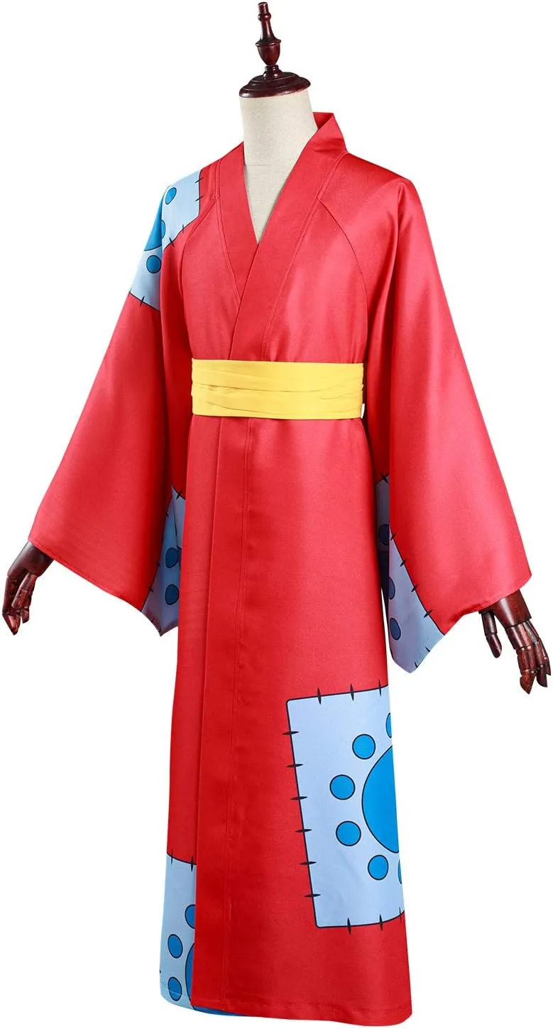 Adult Cosplay Costume Anime Kimono Printed Cloak Robe Belt Halloween Outfits for Men Anime Fans Lovers