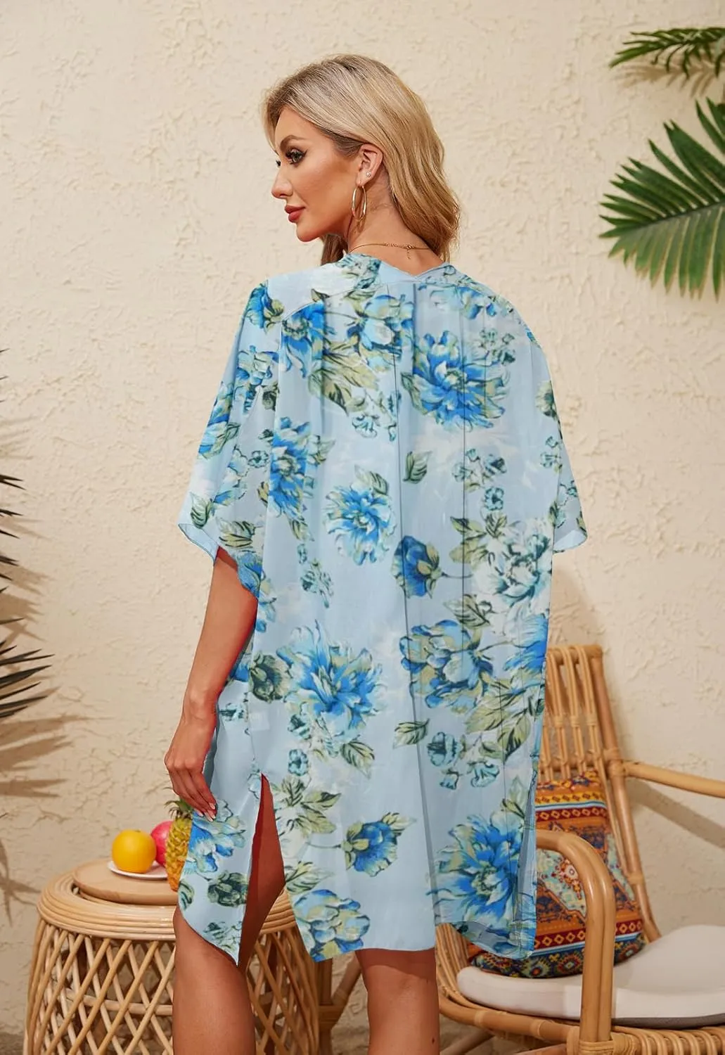 Alaster Queen Women's Kimono Cardigan Summer Swimsuit Casual Beach Long Swimwear Loose Coverups for Women