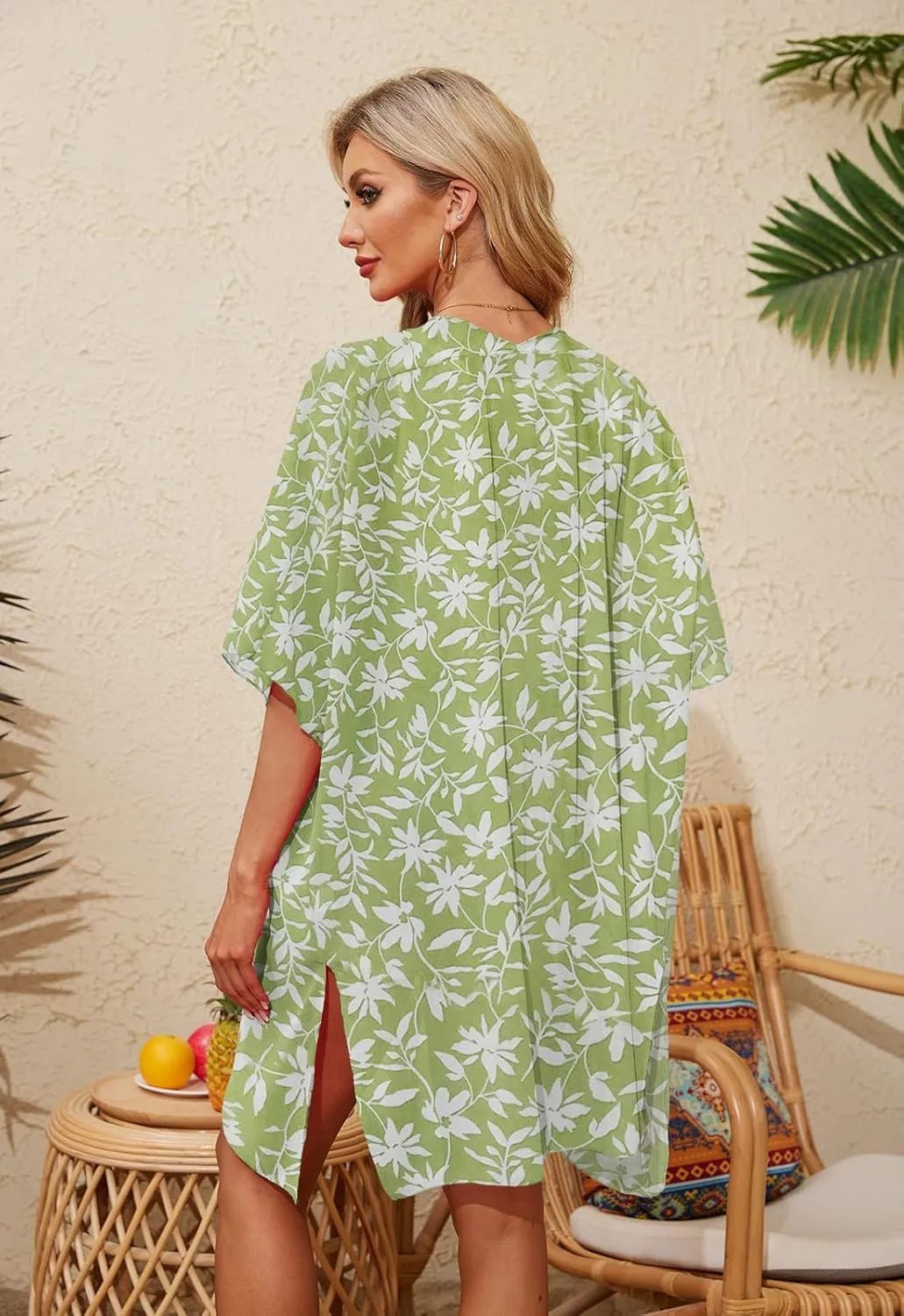 Alaster Queen Women's Kimono Cardigan Summer Swimsuit Casual Beach Long Swimwear Loose Coverups for Women