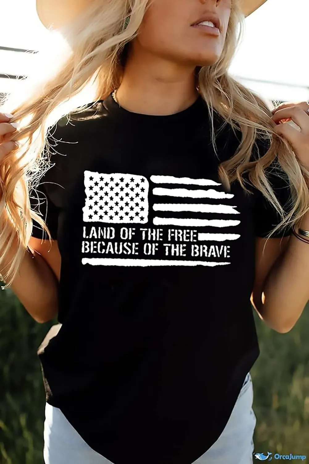 American Flag Shirt Women 4th of July Patriotic T Shirt Funny Stars Stripes Graphic Tee Independence Day T-Shirt Top