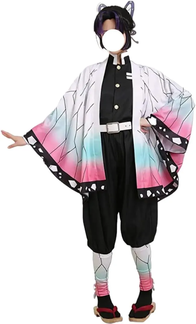 Anime Cosplay Costume Kimono for Adult Girls Robe Cloak Anime Costume Set Halloween Kimono Outfit Cosplay with Wig