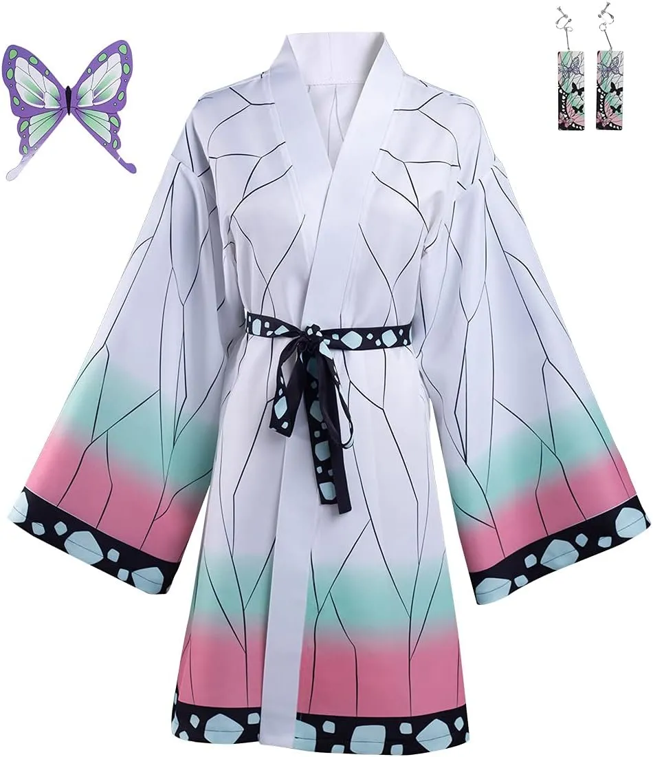 Anime Kimono Cosplay Costume Robe Cloak Halloween Outfit