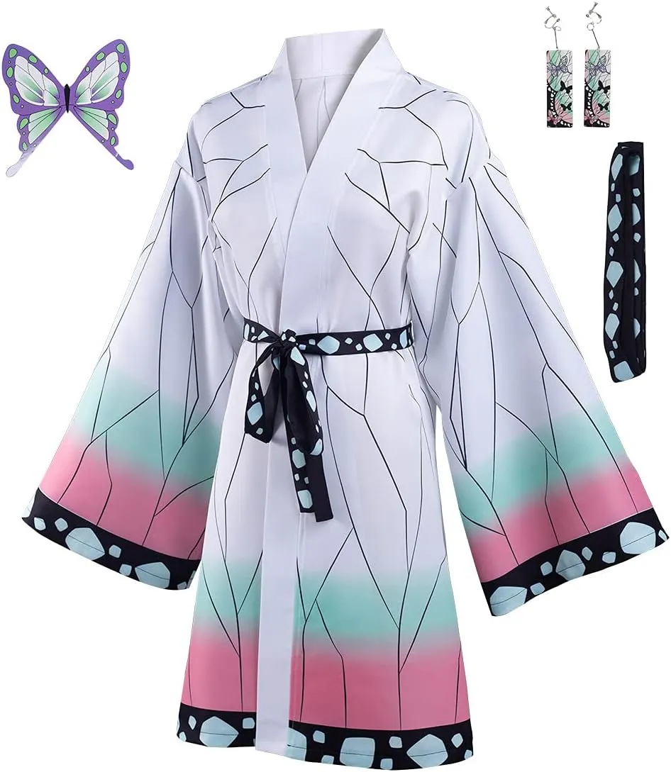 Anime Kimono Cosplay Costume Robe Cloak Halloween Outfit