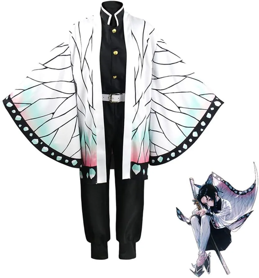 Anime Kochou Shinobu Cosplay kimono Set Butterfly Shinobu Uniform Adult Women Robe Cloak Halloween Easter Costume