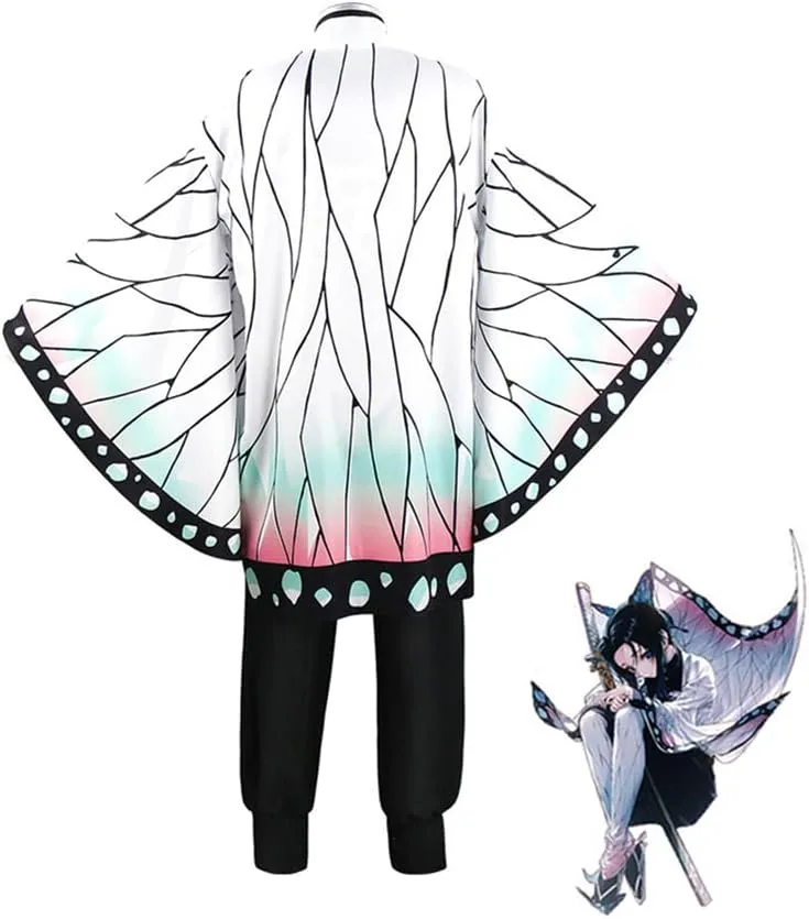 Anime Kochou Shinobu Cosplay kimono Set Butterfly Shinobu Uniform Adult Women Robe Cloak Halloween Easter Costume