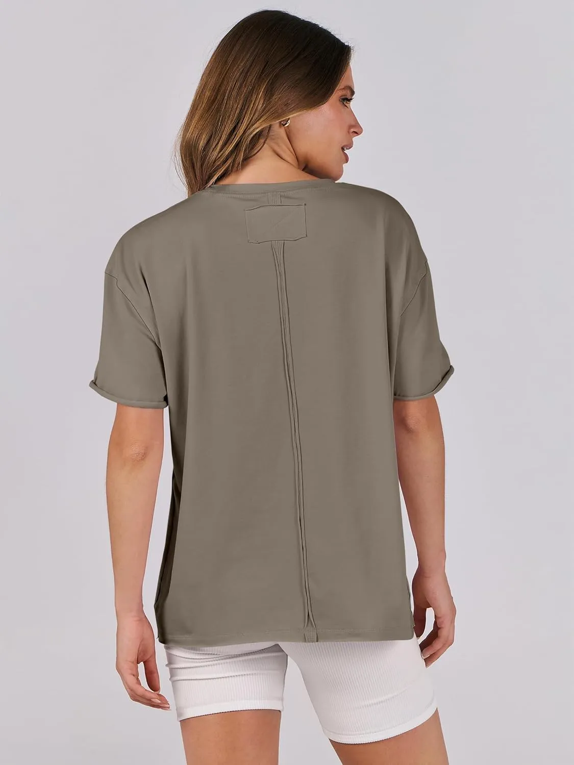 ANRABESS Womens Tops Oversized T Shirts Loose Fit Short Sleeve Crewneck Summer Casual 2025 Trendy Boxy Tee Blouse