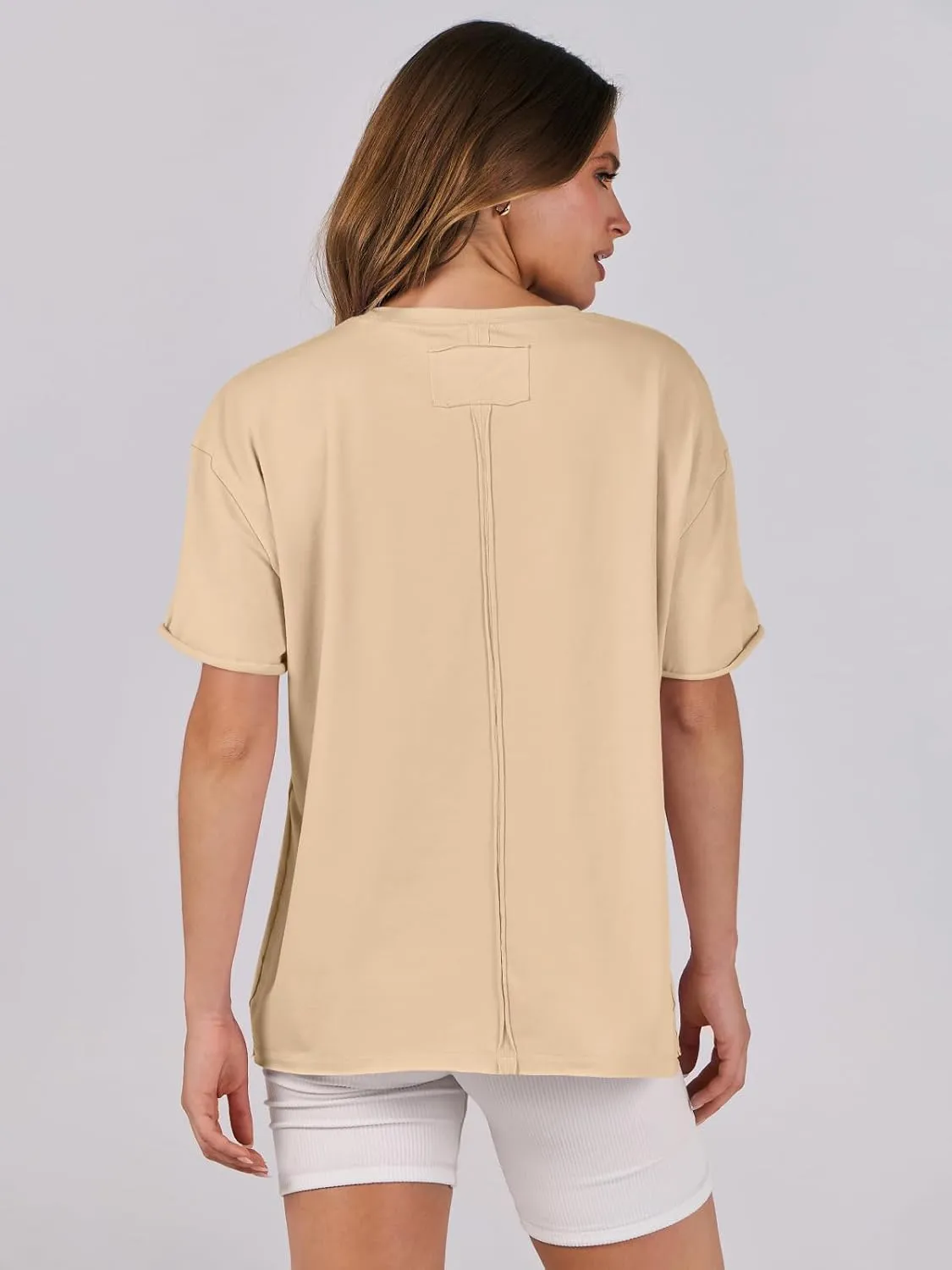 ANRABESS Womens Tops Oversized T Shirts Loose Fit Short Sleeve Crewneck Summer Casual 2025 Trendy Boxy Tee Blouse