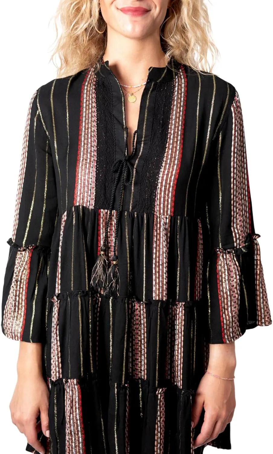 Back From Bali Womens Summer Dress Boho Loose Flowy Tunic Top Casual Short Cute Embroidered Beach Shift Dress