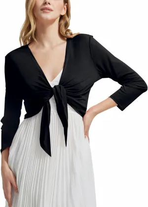 baleaf Women's 2025 UPF 50  Cropped Cover Up Cardigan Tie Front Lightweight Summer Sun Wrap SPF Shirts Beach Outdoor