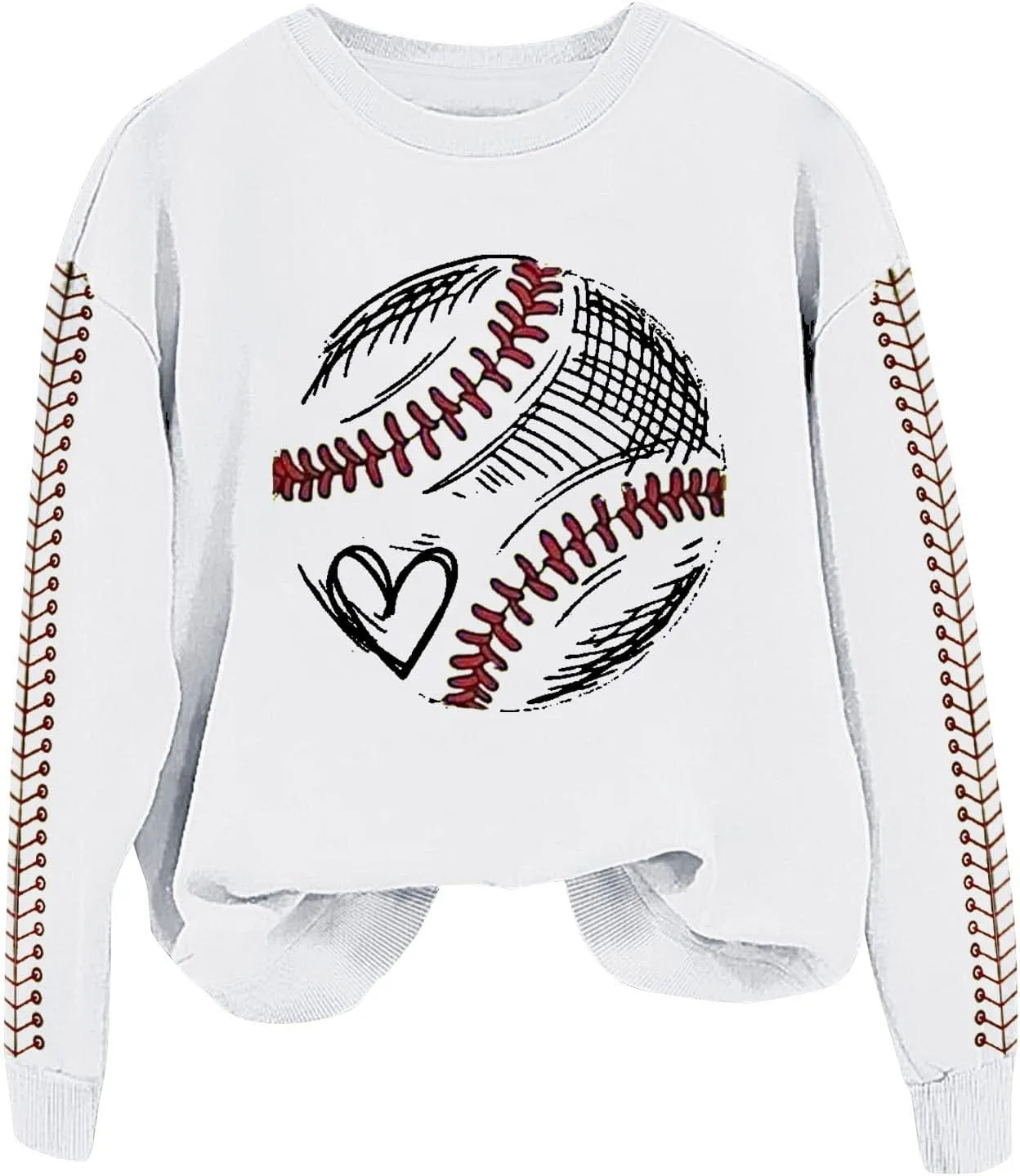 Baseball Mom Sweatshirt for Womens 2025 Graphic Long Sleeve Shirts Softball Crewneck Mama Baseball Jersey Pullover