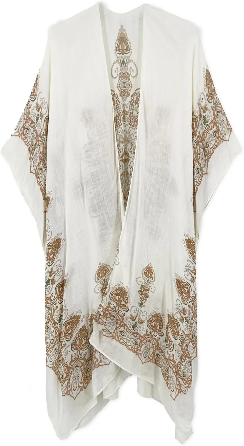 Beautiful Nomad Women's Kimono Swimsuit Coverups Beach Floral Casual Cardigan Bathing Suit Cover Up for Summer Swimwear