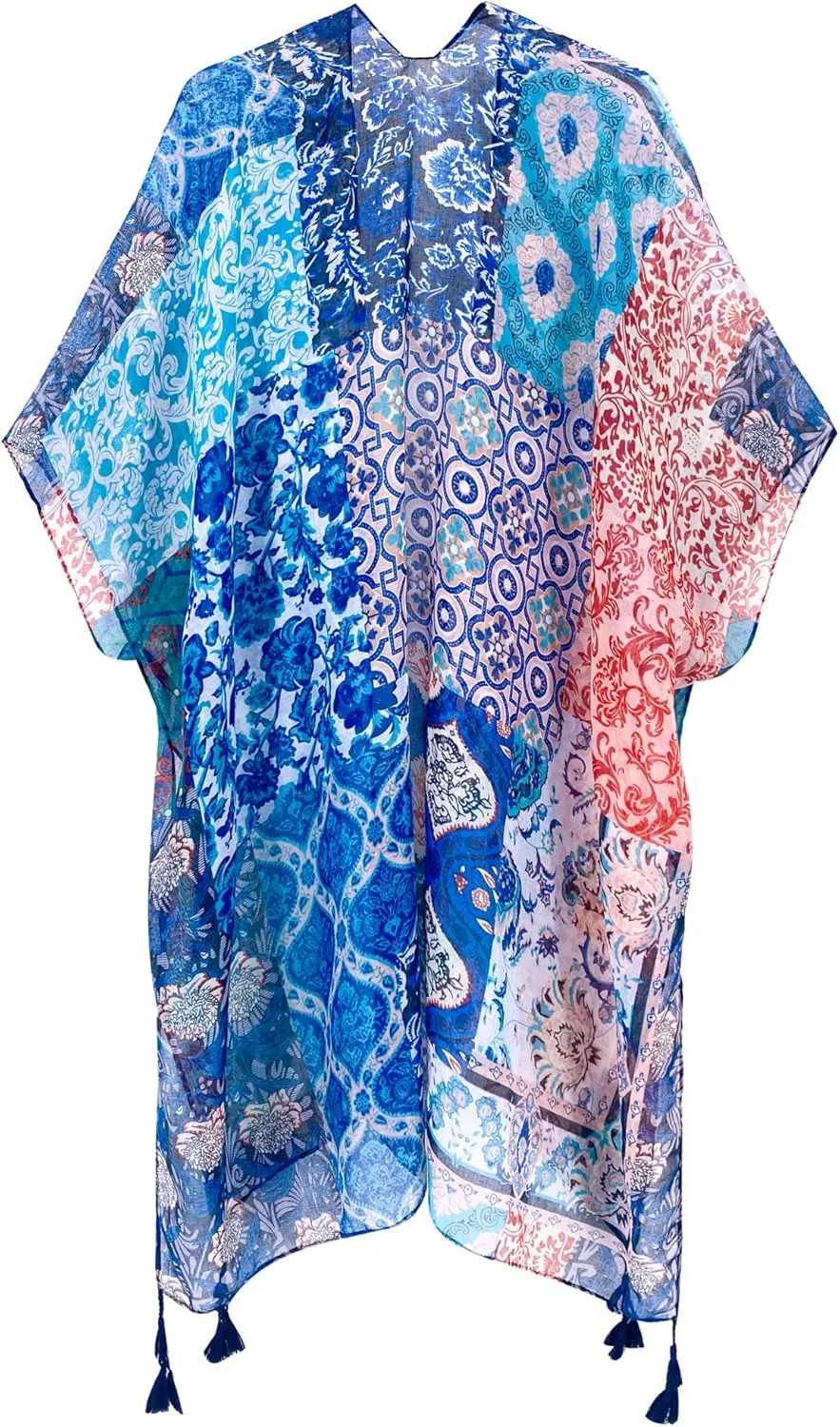 Beautiful Nomad Women's Kimono Swimsuit Coverups Beach Floral Casual Cardigan Bathing Suit Cover Up for Summer Swimwear