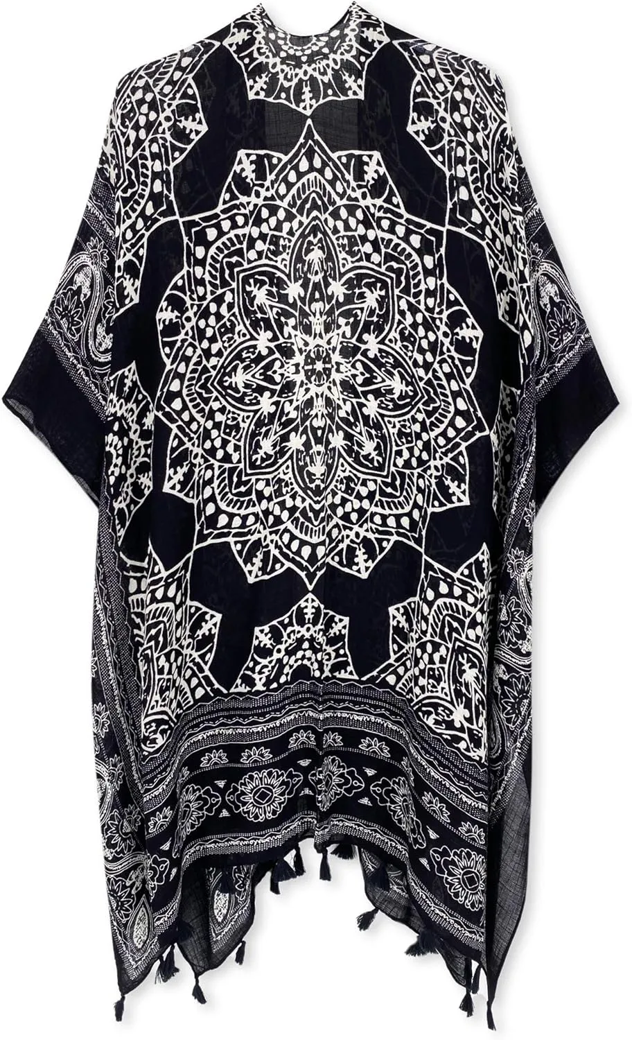 Breezy Lane Women's Kimono Cardigan Summer Swimsuit Coverups Beach Cover Up with Floral Print for Vacation
