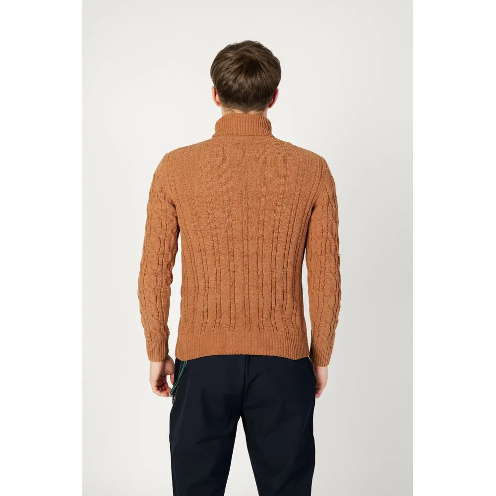 Brown Synthetic Sweater