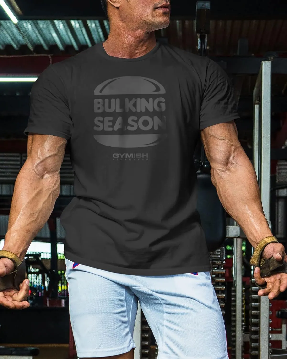 Bulking Season Weightlifting T-Shirt, Gym Inspiration Mens Workout Shirt