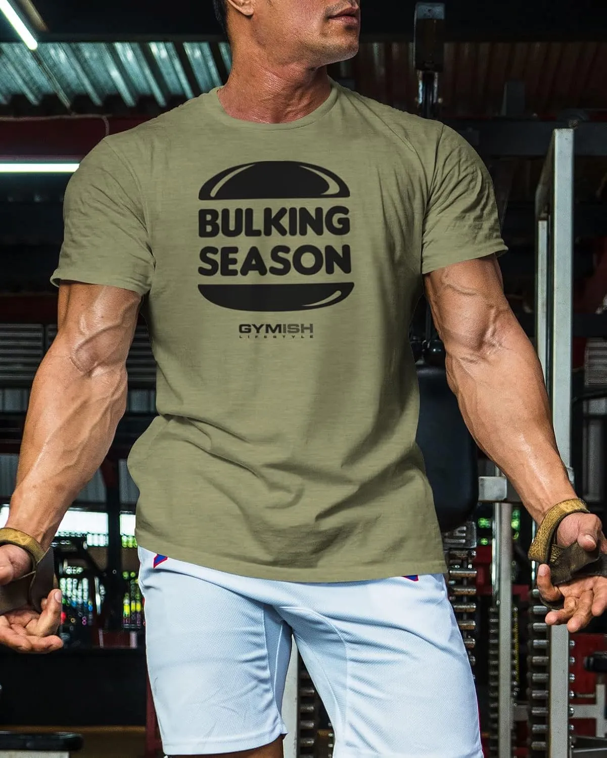 Bulking Season Weightlifting T-Shirt, Gym Inspiration Mens Workout Shirt