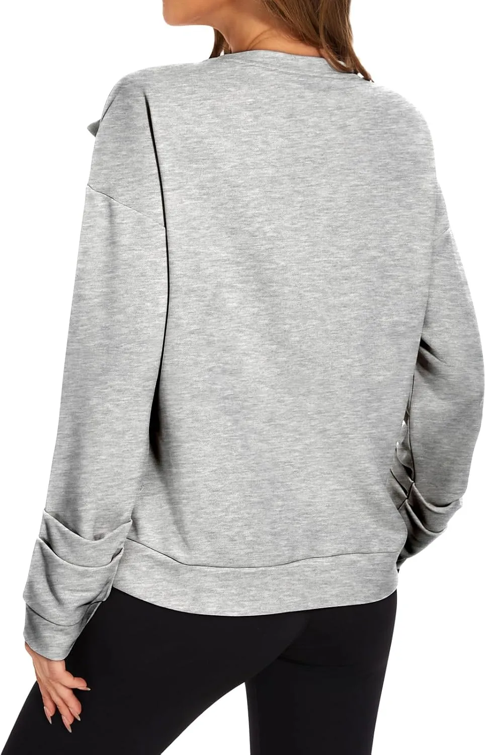 Cakulo 2024 Oversized Sweatshirts For Women Loose Fit Fall Fashion Crewneck Long Sleeve Casual Cute Bow Tunic Tops