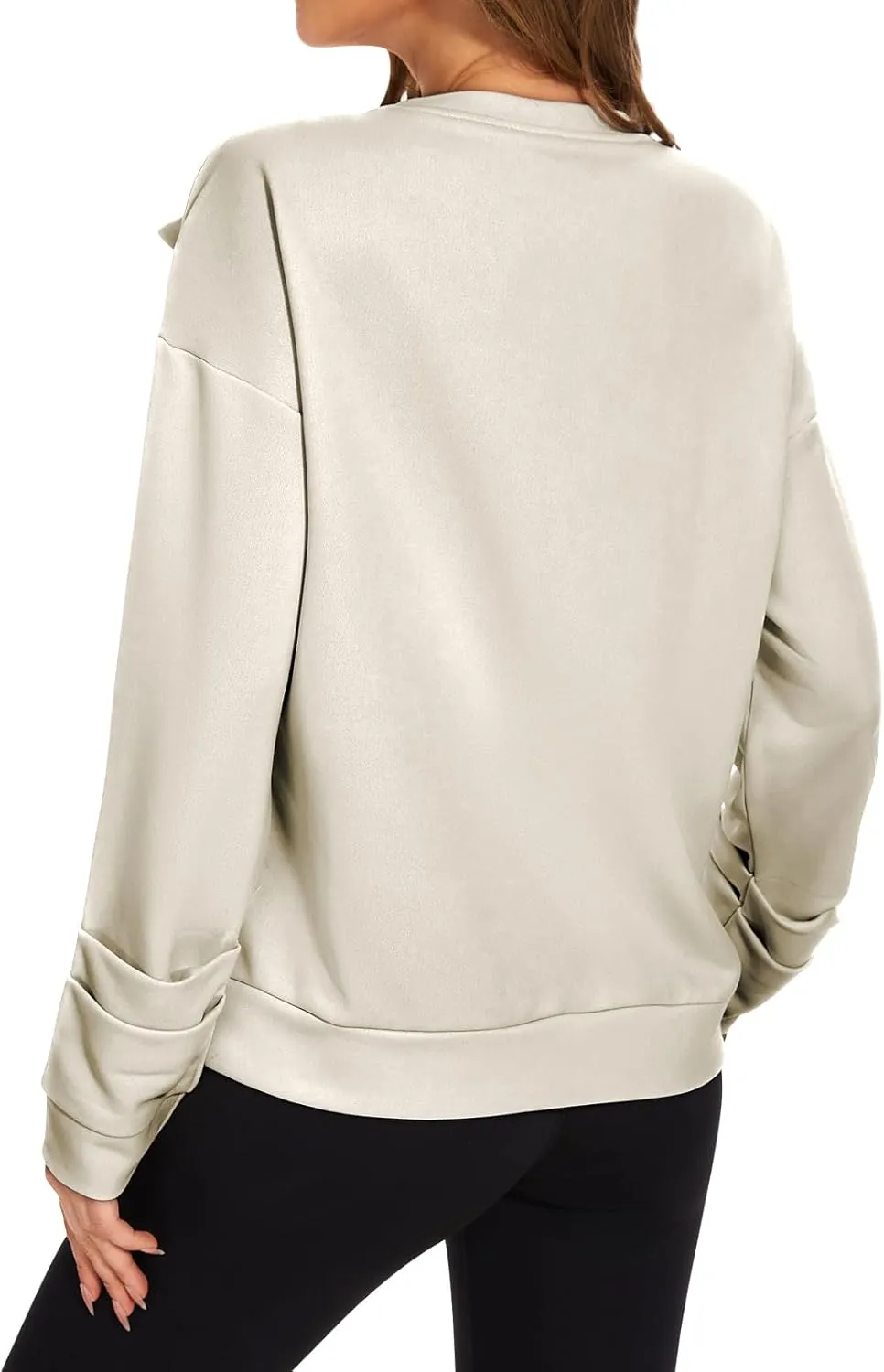 Cakulo 2024 Oversized Sweatshirts For Women Loose Fit Fall Fashion Crewneck Long Sleeve Casual Cute Bow Tunic Tops