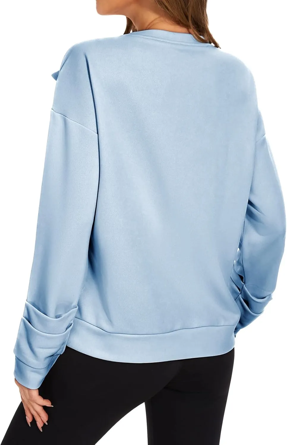 Cakulo 2024 Oversized Sweatshirts For Women Loose Fit Fall Fashion Crewneck Long Sleeve Casual Cute Bow Tunic Tops