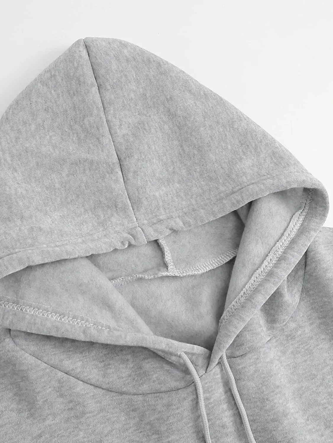 Cioatin Womens Y2K Slogan Letter Graphic Oversized Aesthetic Hoodie Drop Shoulder Fleece Hooded Sweatshirt Pullover