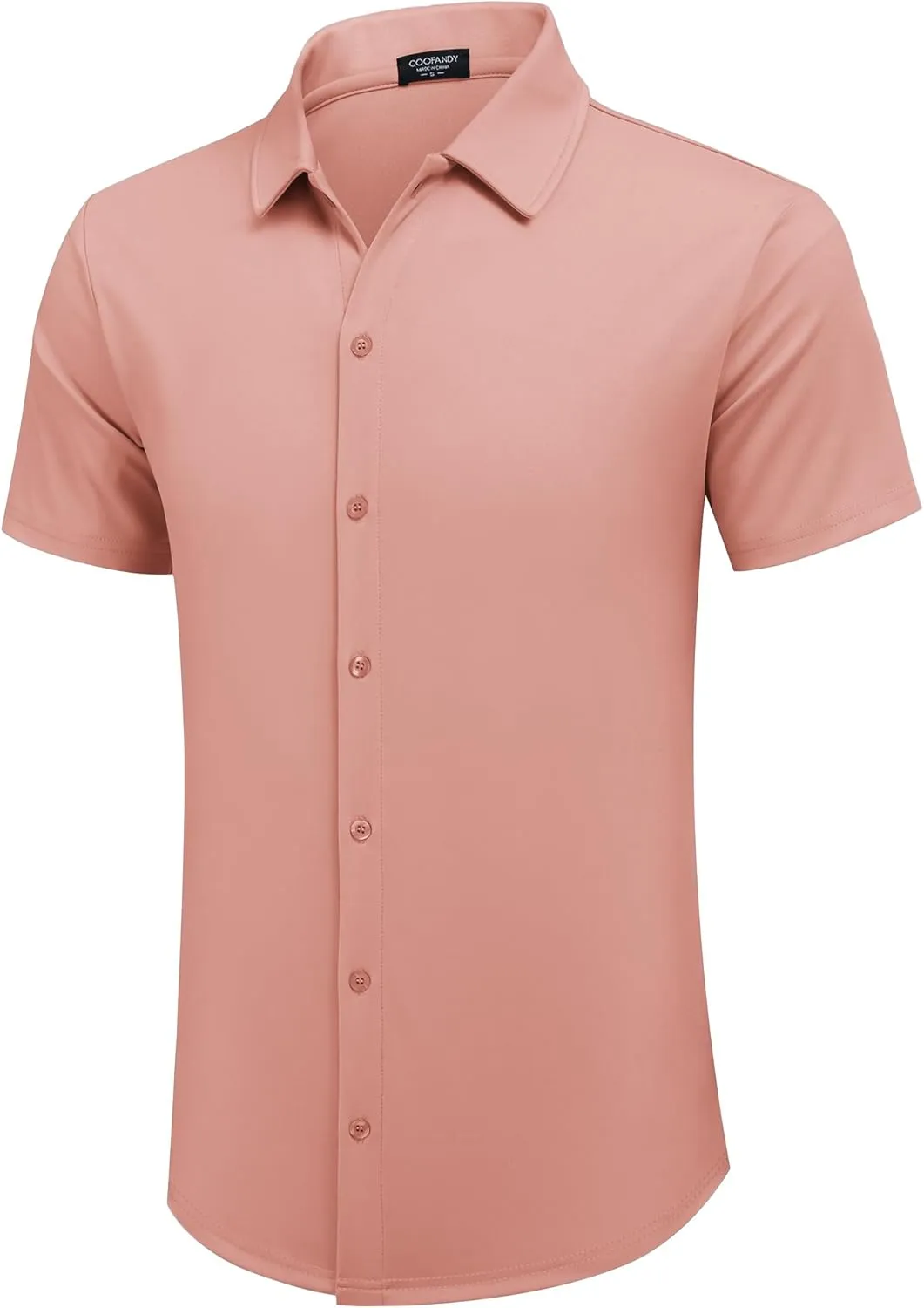 COOFANDY Mens Casual Button Down Shirt Short Sleeve Wrinkle Free Shirts Summer Shirt