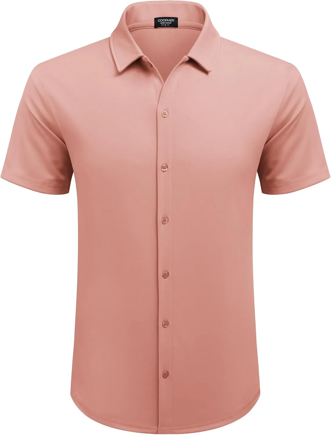 COOFANDY Mens Casual Button Down Shirt Short Sleeve Wrinkle Free Shirts Summer Shirt