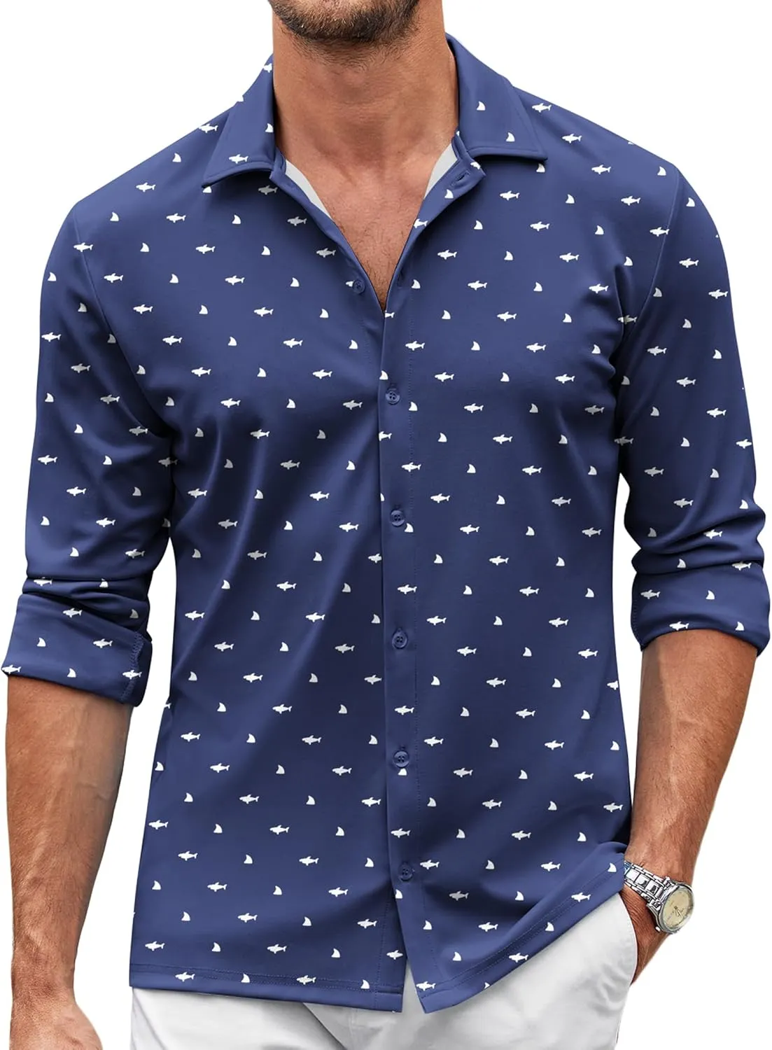 COOFANDY Men's Casual Button Down Shirt Wrinkle Free Shirts Long Sleeve Dress Shirt