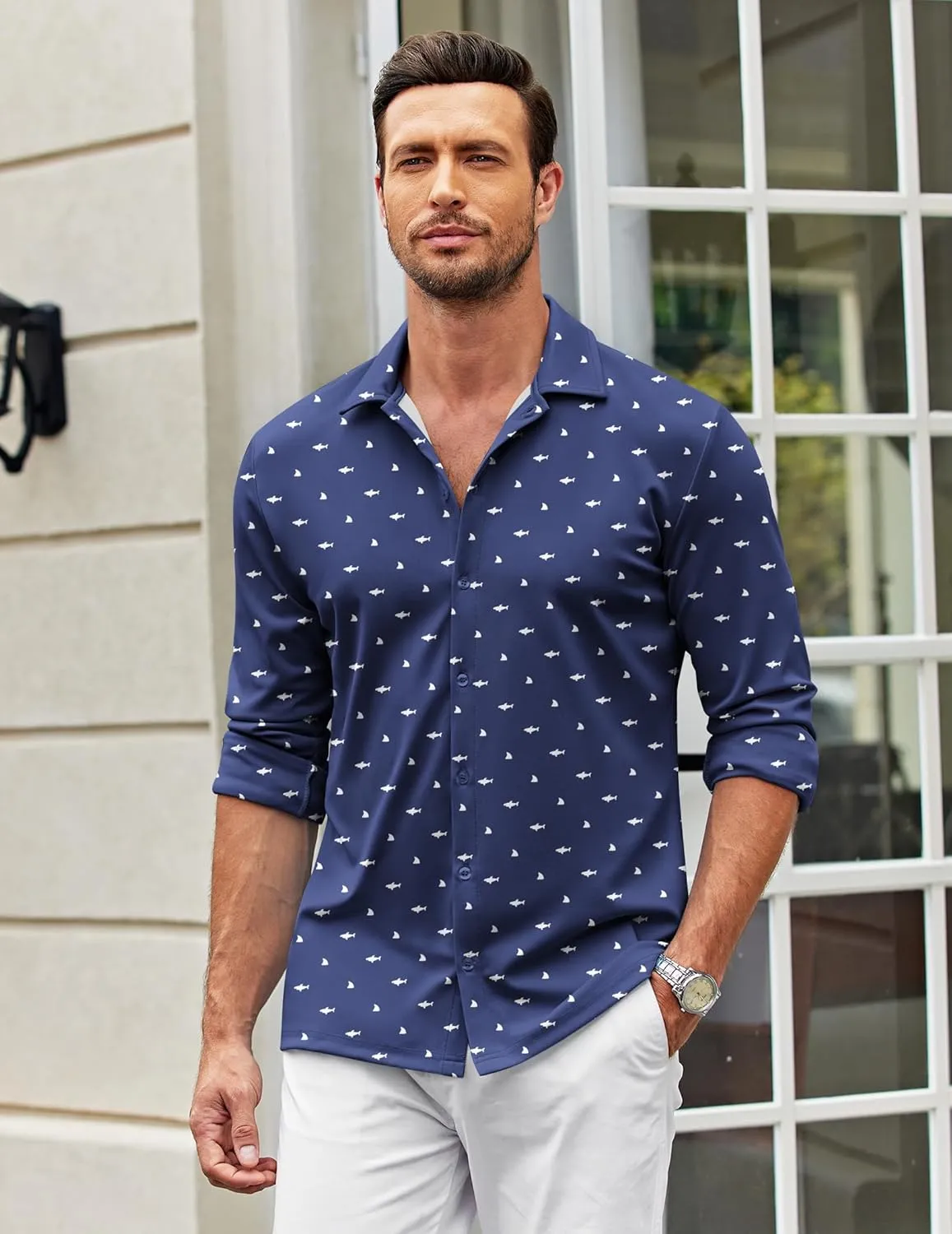 COOFANDY Men's Casual Button Down Shirt Wrinkle Free Shirts Long Sleeve Dress Shirt