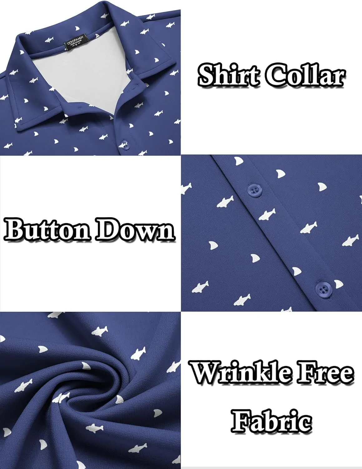 COOFANDY Men's Casual Button Down Shirt Wrinkle Free Shirts Long Sleeve Dress Shirt