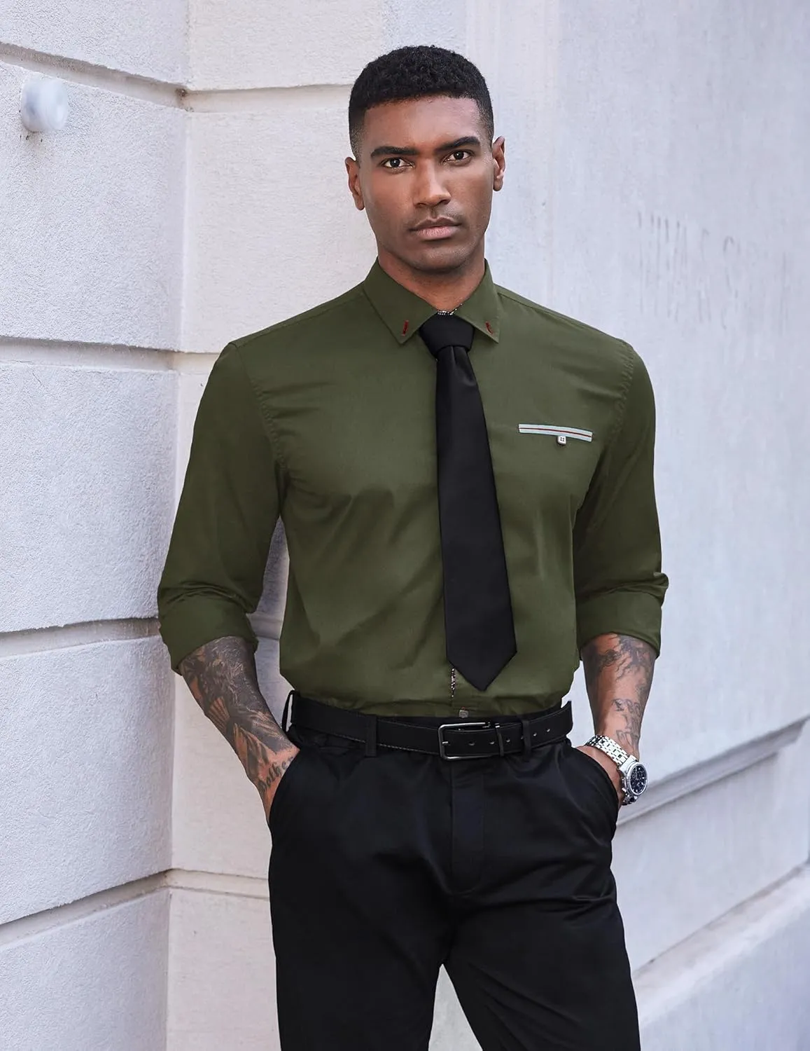 COOFANDY Mens Dress Shirt Long Sleeve Casual Button Down Paisley Shirts Party Wedding Dress Shirt