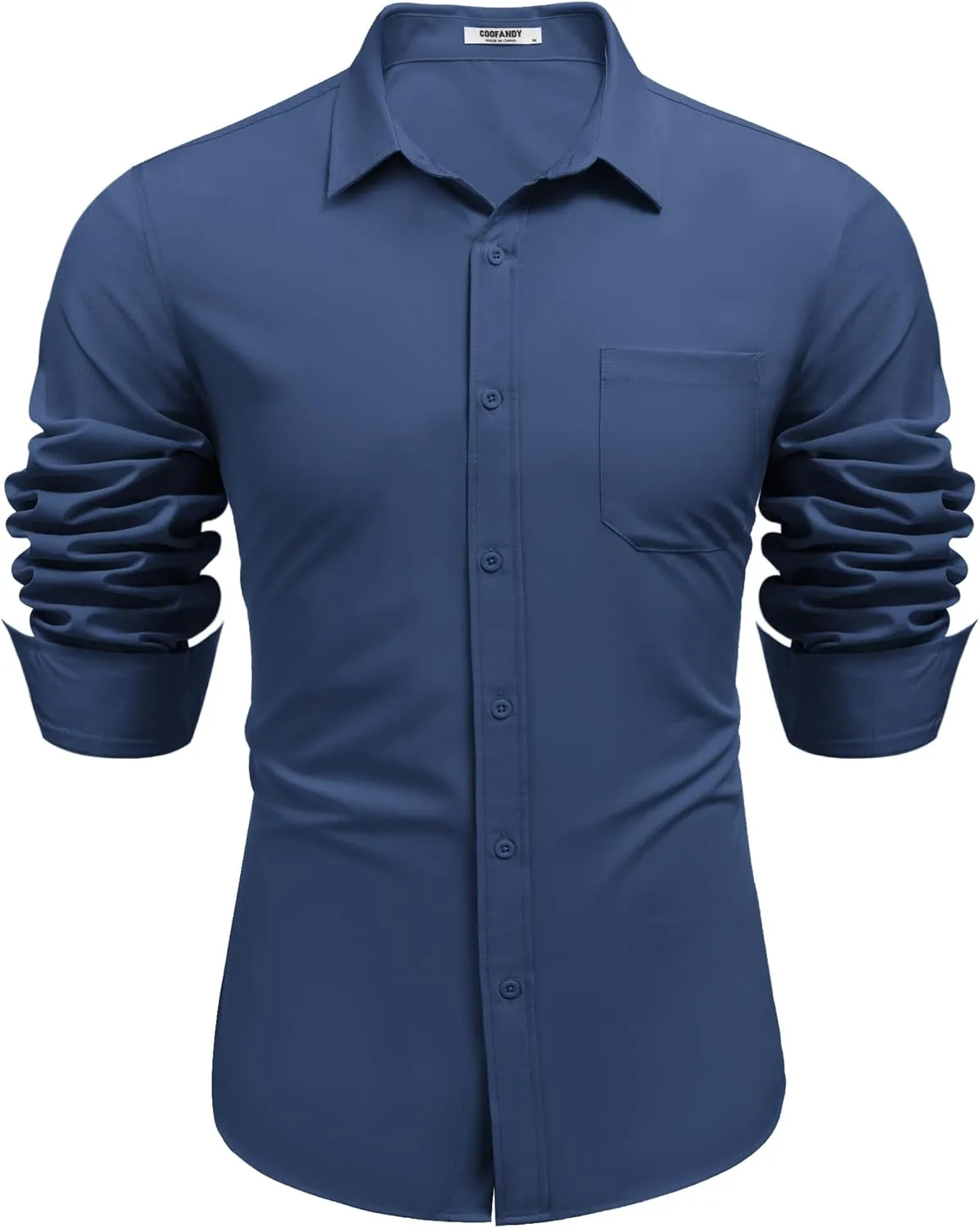 COOFANDY Mens Dress Shirts Long Sleeve Wrinkle Free Shirt Textured Business Casual Button Down Shirt