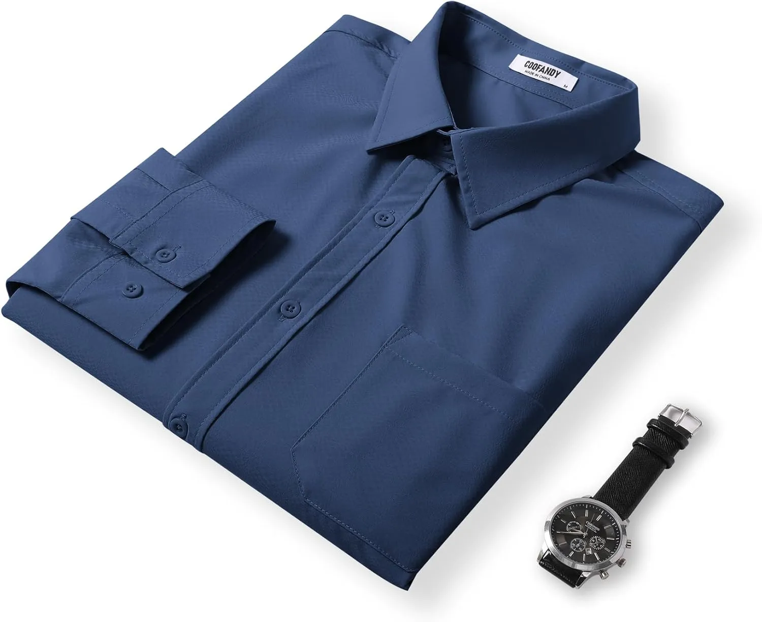 COOFANDY Mens Dress Shirts Long Sleeve Wrinkle Free Shirt Textured Business Casual Button Down Shirt