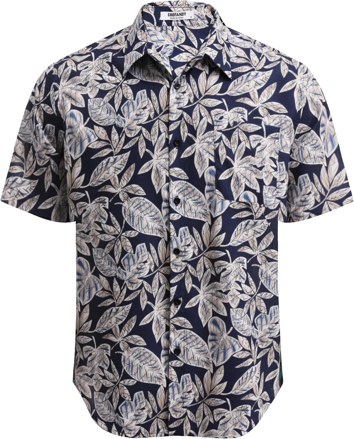 COOFANDY Men's Hawaiian Tropical Shirt Button Down Short Sleeve Vintage Floral Shirt
