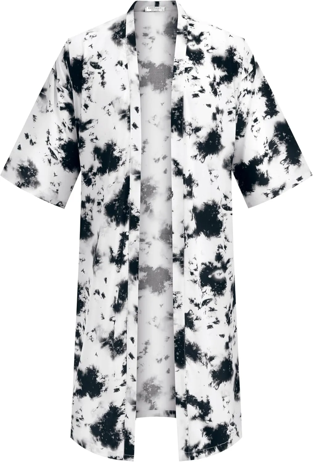 COOFANDY Men's Lightweight Kimono Robe Jacket Printed Japanese Style Bathrobes Casual Open Front Long Cardigan Coat Outwear
