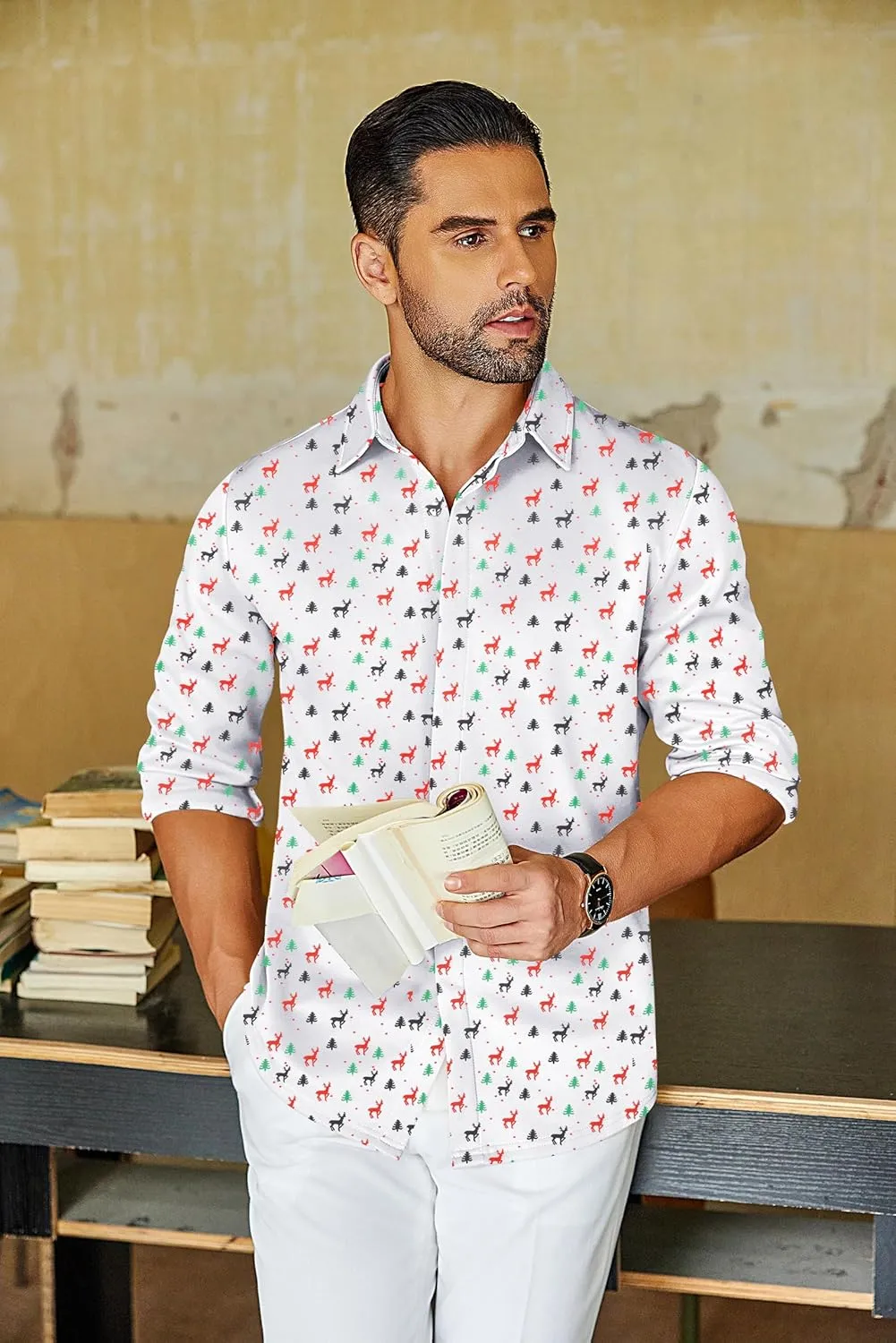 COOFANDY Mens Long Sleeve Wrinkle Free Shirts Casual Button Down Shirt Stretch Dress Shirt