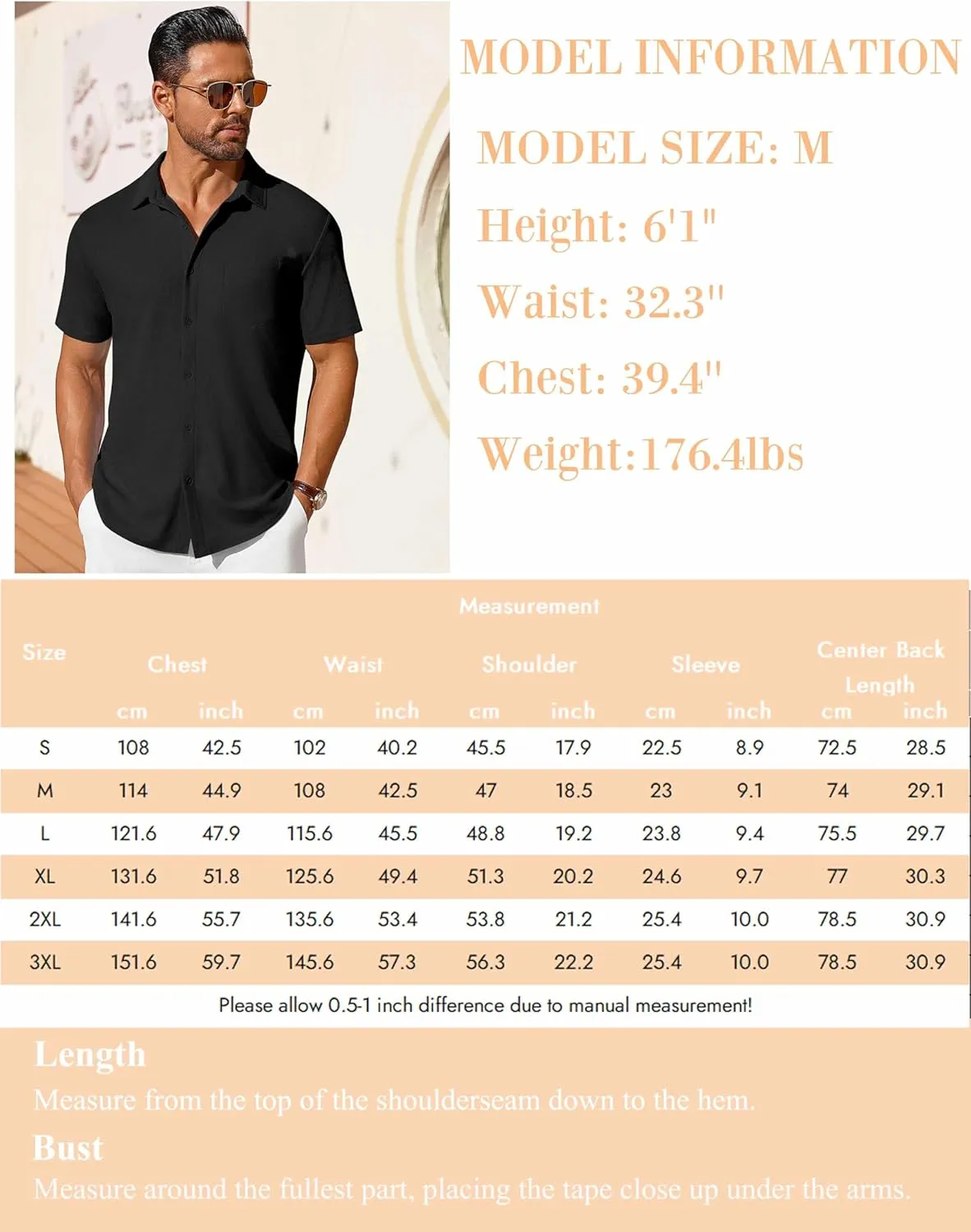 COOFANDY Men's Short Sleeve Button Down Shirt Casual Summer Beach Shirts Waffle Knit Shirt Wrinkle Free Untucked Shirt