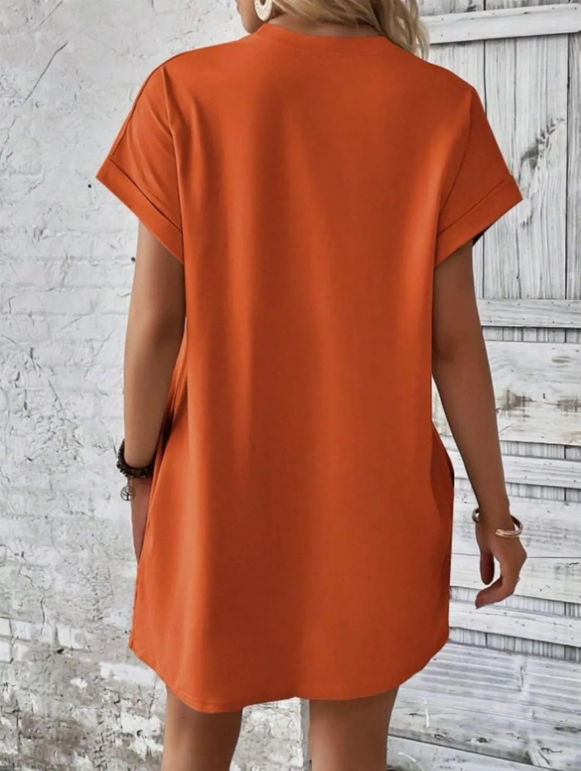 Dresses for Women Summer Batwing Sleeve Crew Neck Mini Dress Solid Color Casual Dressy Sundress Loose Fit Dresses