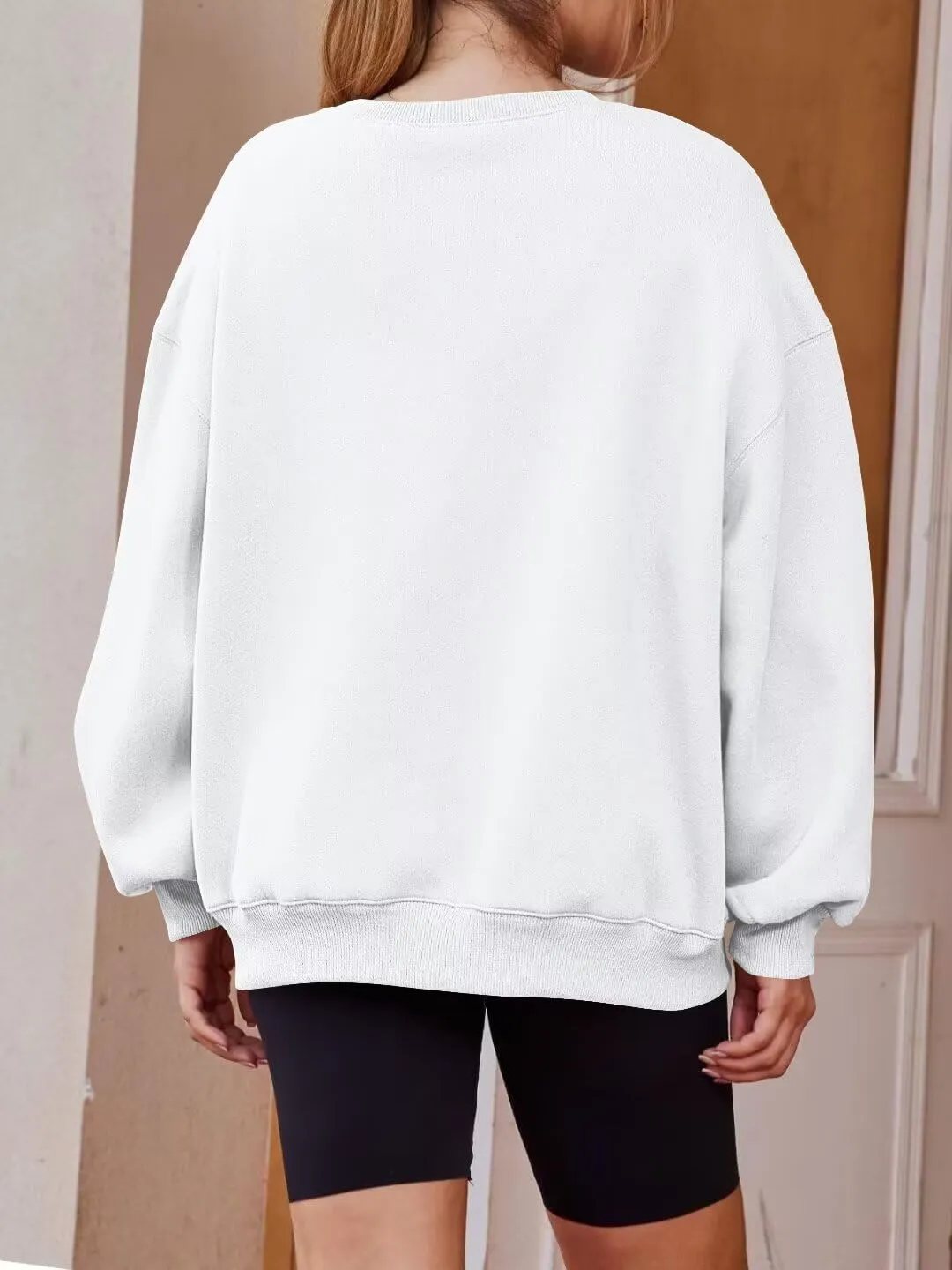 Dressmine Womens USA Shirt Casual Long Sleeve Graphic Tees Knit Crew Neck Sweatshirts Loose Pullover
