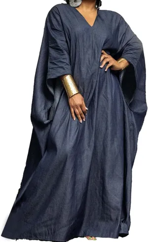 Ecirod Plus Size Caftans for Women Kaftan Dresses Long Sleeve Maxi Dress Long Robe Cover Up