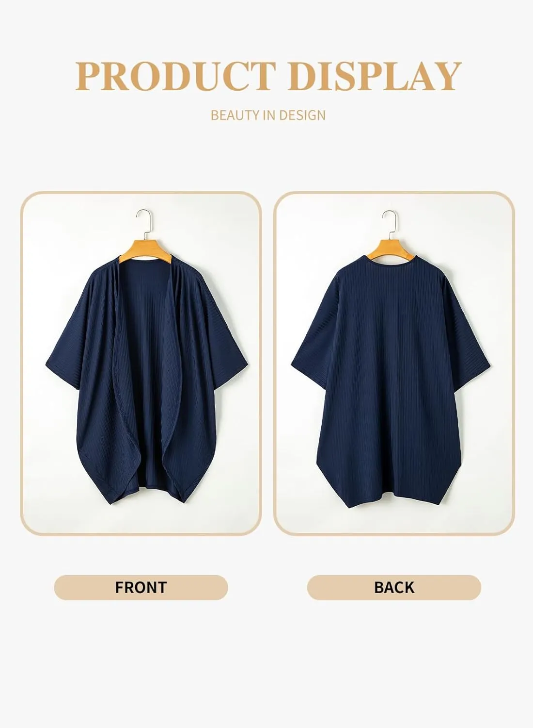 Eytino Womens Plus Size Summer Cardigan Casual Half Sleeve Ruched Open Front Cardigans Tops(1X-5X)