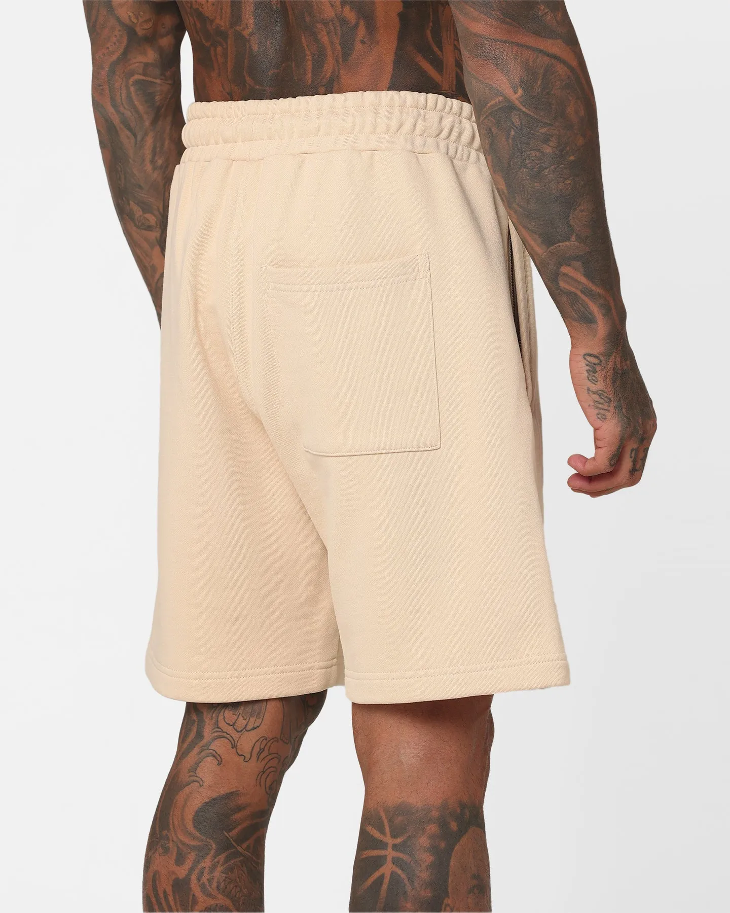 Fallen Breed Logo Sweat Shorts Nude