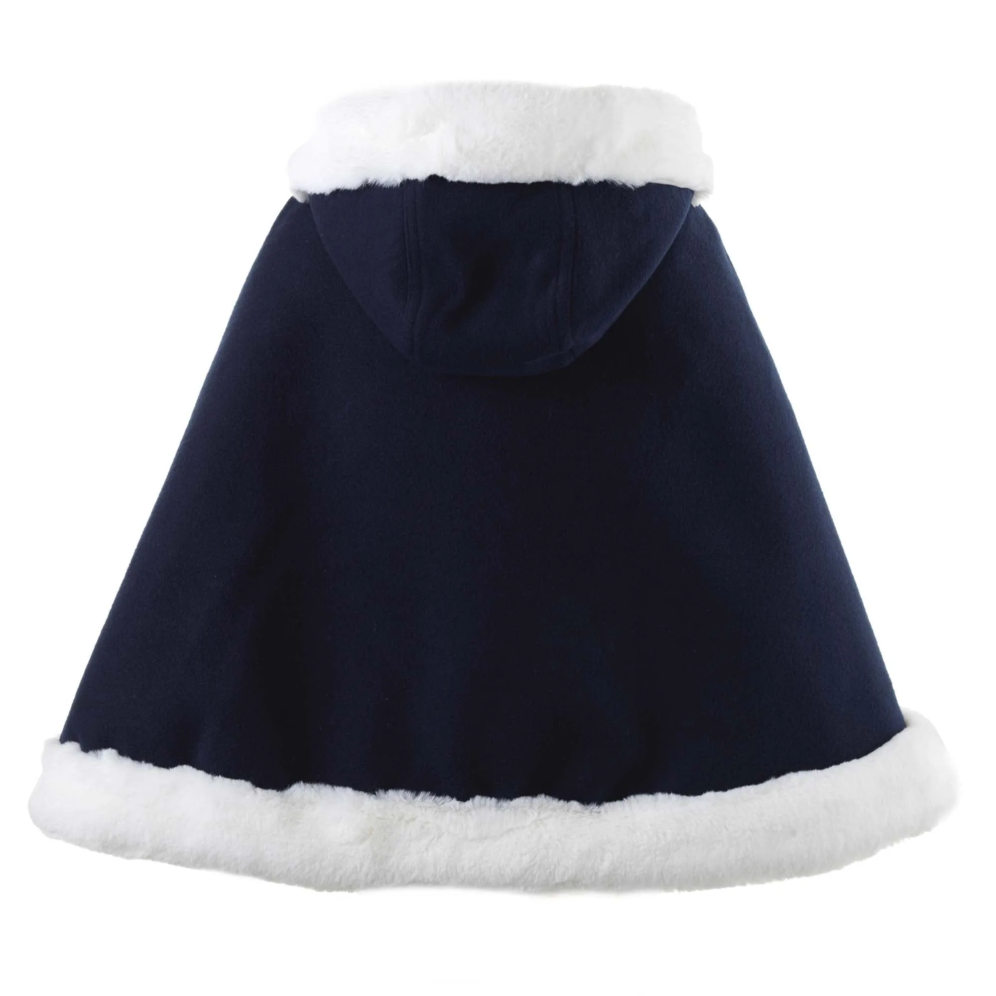Faux Fur Trim Cape