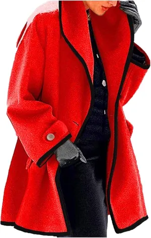 Febecool Shacket Jacket Women Fashion Bomber Jacket Warm Coat Flannel Jacket Women Warm Blouse Coat Button Slim Jacket