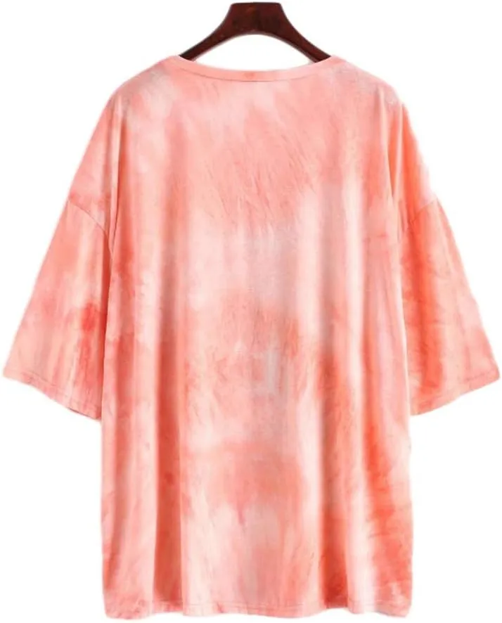 Fenxxxl Womens Oversized T Shirts Crewneck Short Sleeve Tops Loose Fit Summer Casual Blouse Y2K 2024 Basic Tee