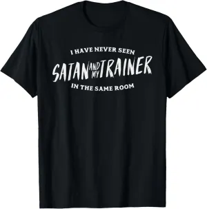 Funny Gym Shirt Fitness Trainer Satan Gift Weightlifting T-Shirt