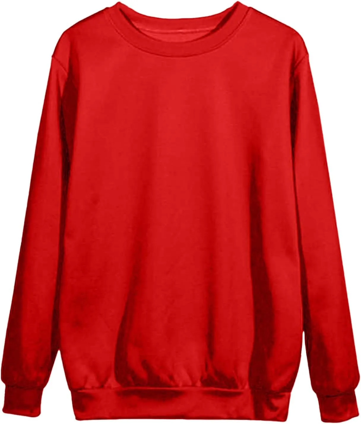 GIERIDUC Oversized Sweatshirt for Women 2024 Fashion Solid Color Long Sleeve Tops Crew Neck Pullover Blouse Fall Outfits