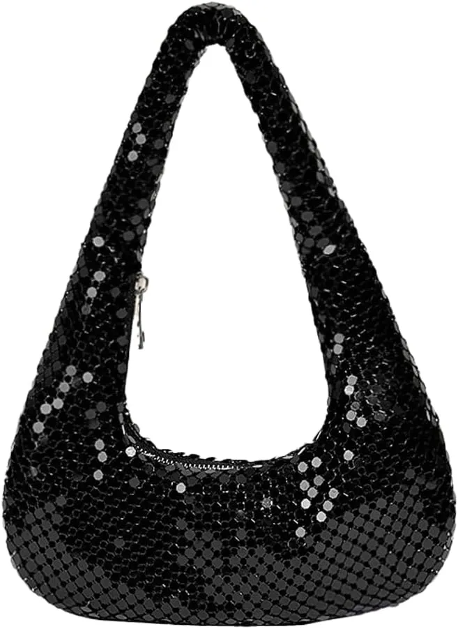 Golden Aluminum Clutch Bag - Dazzling Rhinestone Evening Purse for Women, Handheld & Underarm Stylish Shimmer Party Clutch