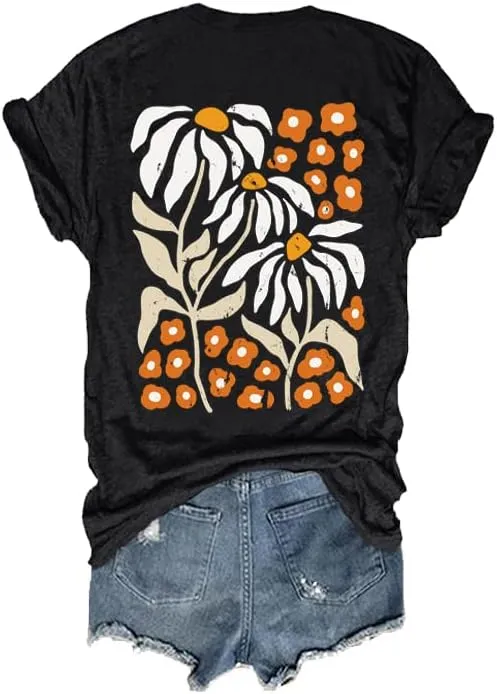Grow Positive Thoughts T Shirt Casual V Neck Tee Positive Saying Shirt