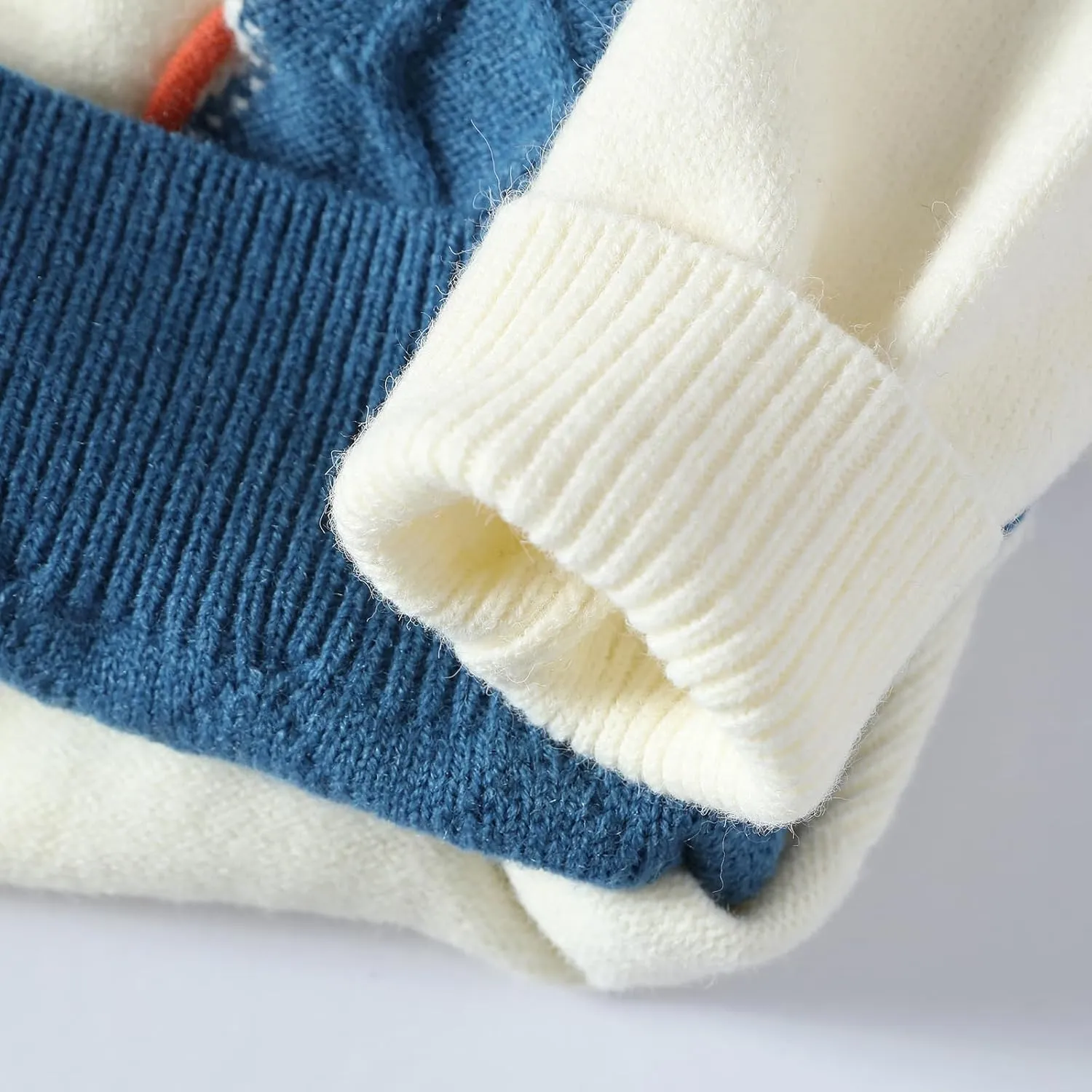 GURUNVANI Patchwork Sweater Mens Colorblock Jumper Cable Knitted Pullover Oversized