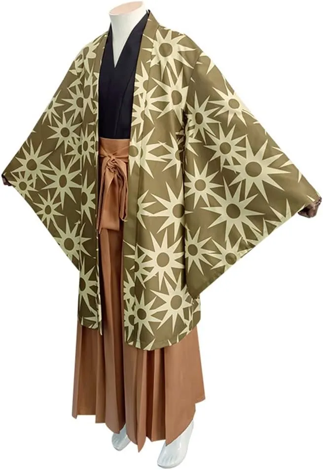 Haganezuka Hotaru Cosplay Anime Demon Kimono Cloak Costume Mask Outfit Men Uniform Halloween